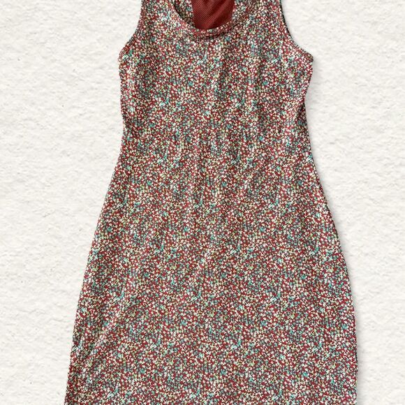 Columbia Sleeveless Midi Sundress Size XS Pink Blue White UPF 50 - Picture 1 of 6